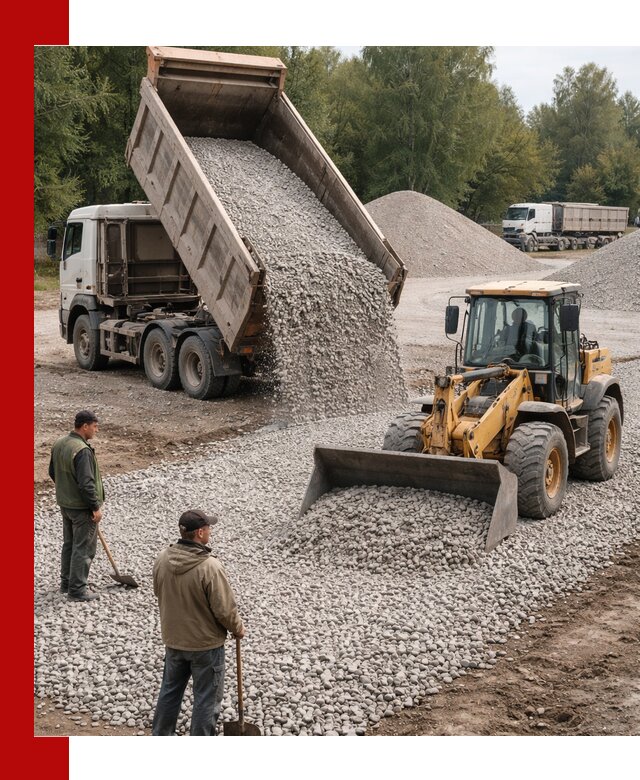 Купить гравийный щебень фракция 20-40 в Ижевске с доставкой