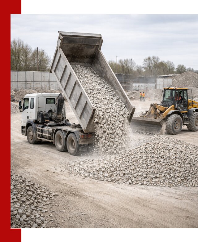 Доставка и продажа известнякового щебня в Ижевске