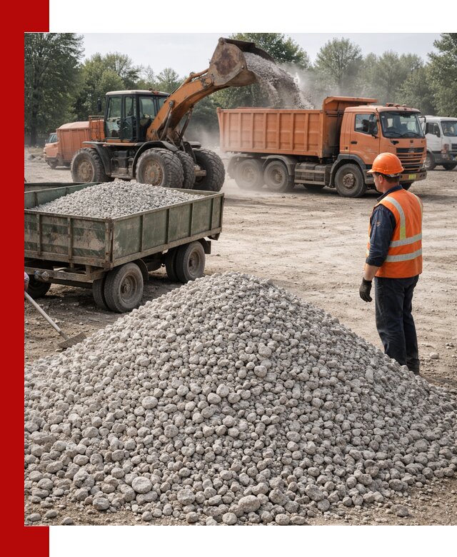 Доставка известнякового щебня фракция 20–40 в Ижевске