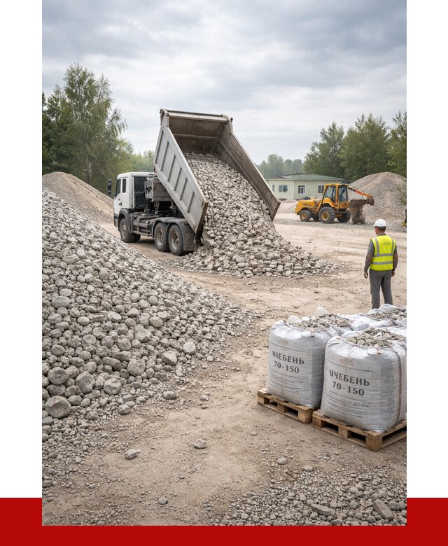 Известняковый щебень фракция 70-150 в Ижевске от 1298 р. | ПРОНЕРУДЖвс