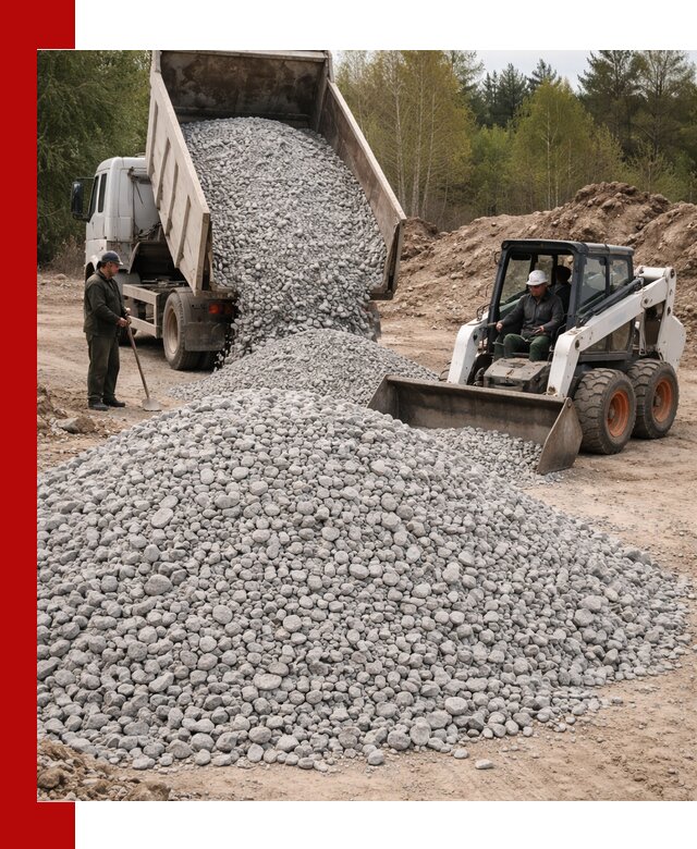 Доставка доломитового щебня в Ижевске напрямую от карьера