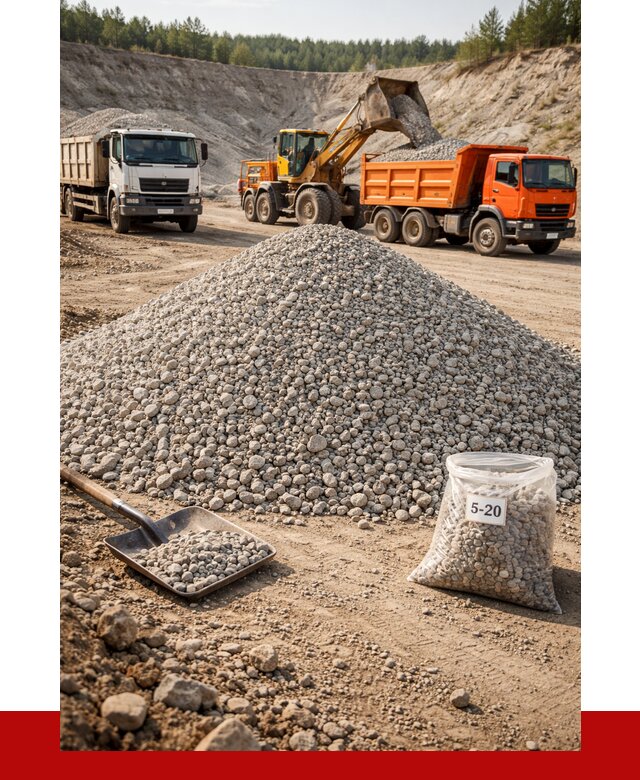 Доломитовый щебень фр. 5-20 в Ижевске от 4363 р. | ПРОНЕРУДЖвс
