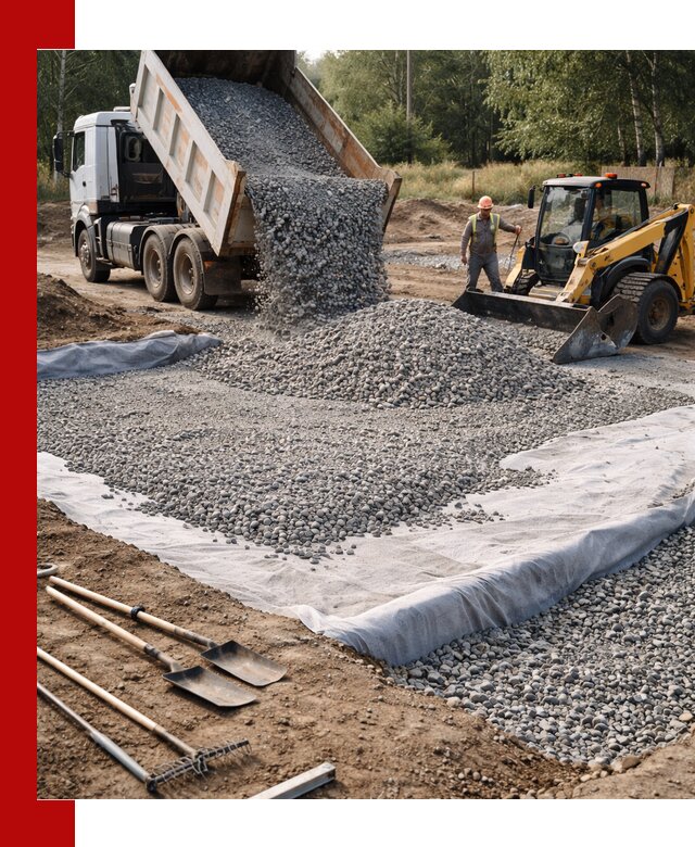 Щебень для фундамента с доставкой в Ижевске