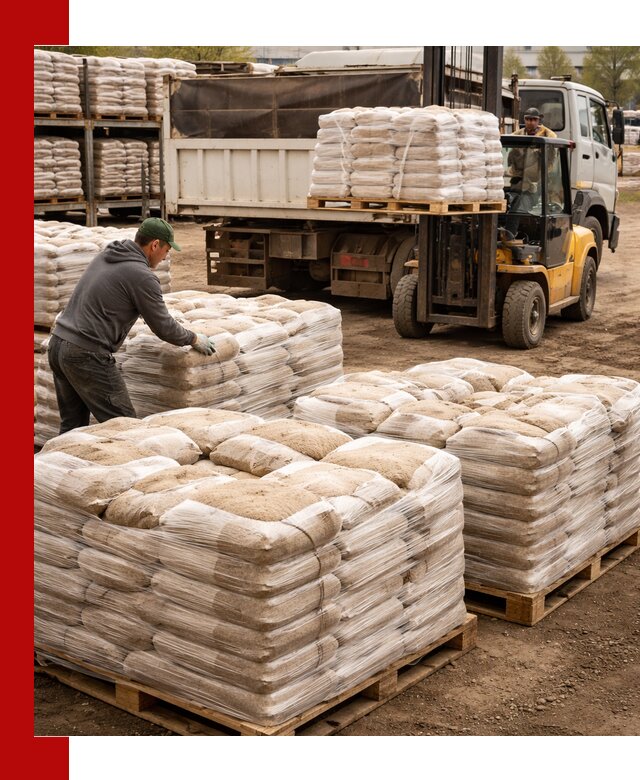 Карьерный песок в мешках с доставкой в Ижевске