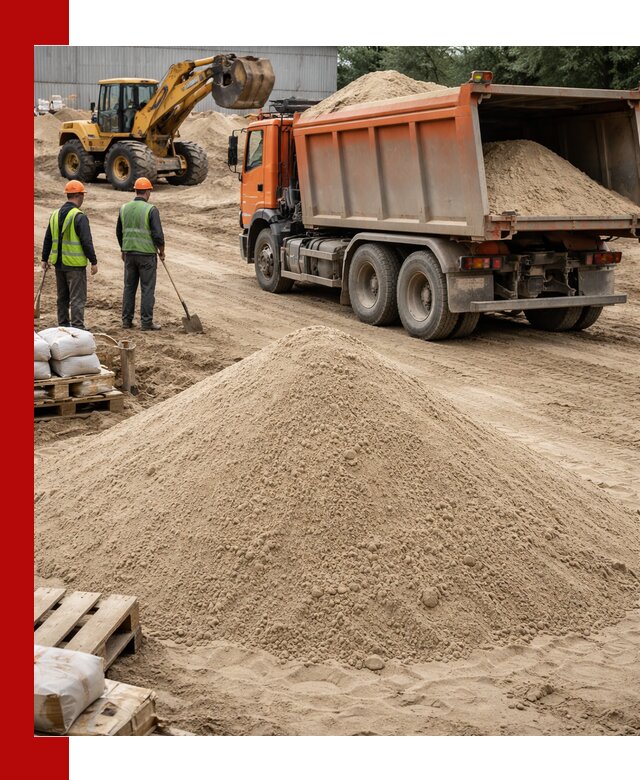 Доставка и продажа мытого речного песка в Ижевске