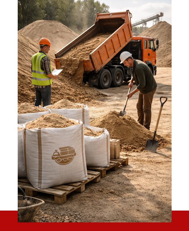 Строительный песок в Ижевске от 2285 р. с доставкой, ПРОНЕРУДЖвс