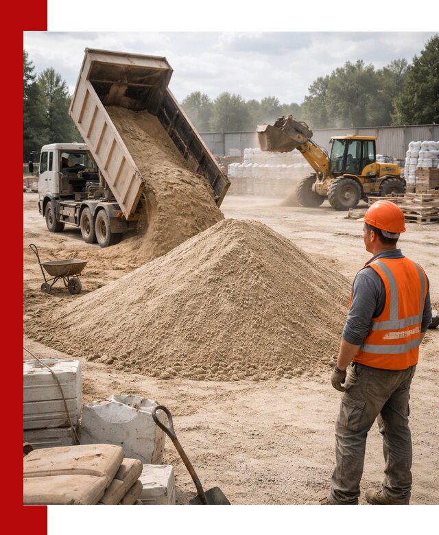 Доставка строительного песка с самосвалом в Ижевске