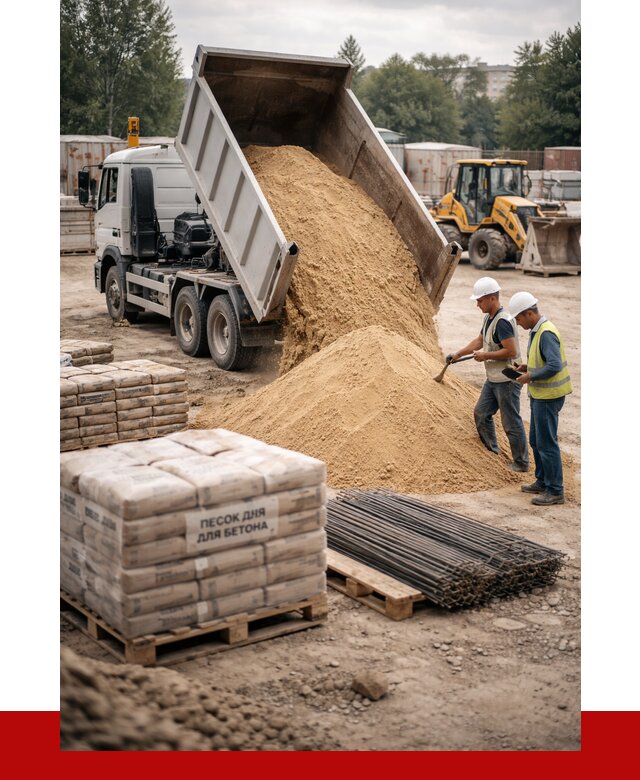 Песок для бетона в Ижевске от 2597 р. с доставкой, ПРОНЕРУДЖвс