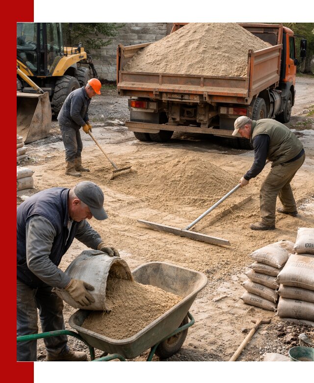 Поставка песка для стяжки в Ижевске с быстрой доставкой