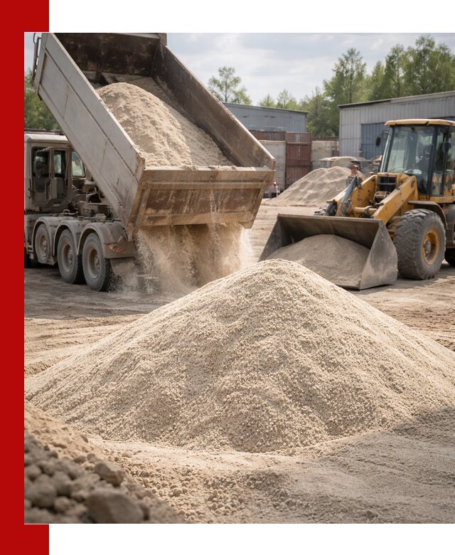 Кварцевый песок с доставкой в Ижевске для строительных работ