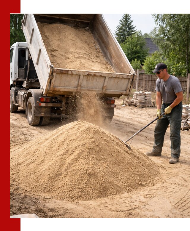 Доставка сухого песка самосвалами в Ижевске
