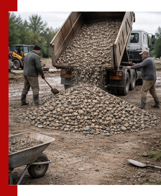 Доставка гальки речной оптом и в розницу в Ижевске