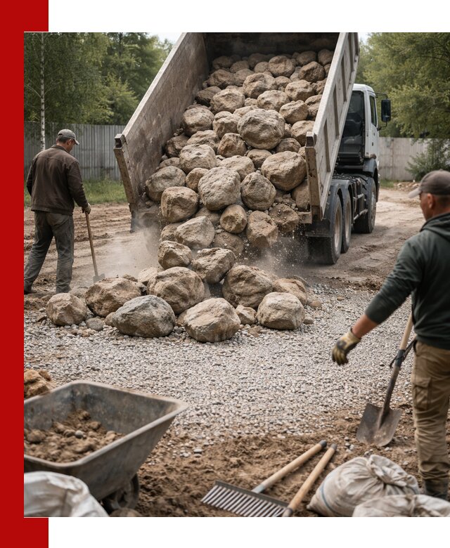 Доставка и укладка булыжника в Ижевске