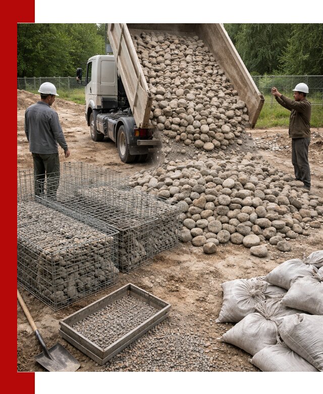 Камень для габионов фракция 70–151 в Ижевске