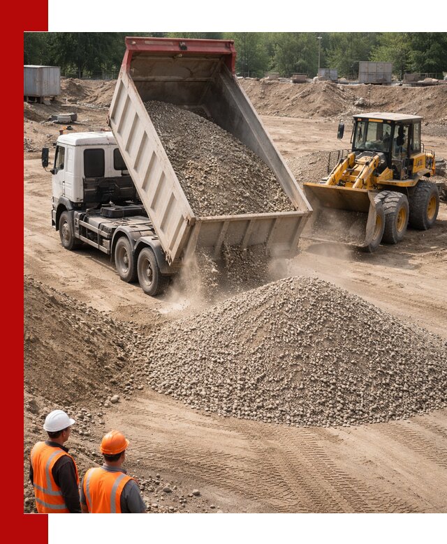 Щебень с песком (ЩГПС С2) с доставкой в Ижевске