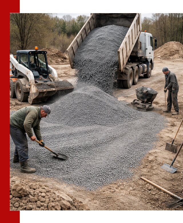 Отсев для подсыпки в Ижевске — доставка и подсыпка на участок