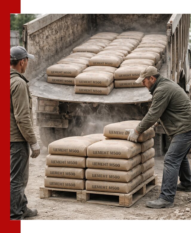 Цемент М500 с доставкой самосвалом в Ижевске