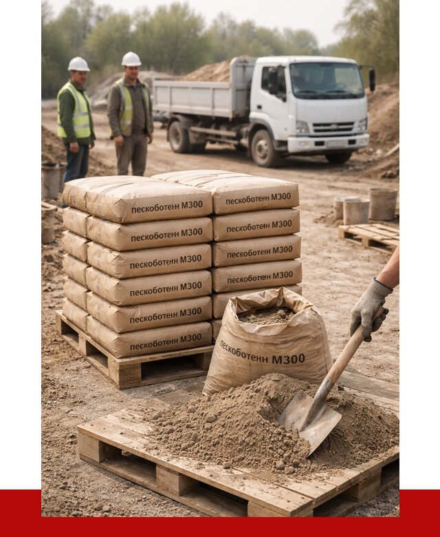 Пескобетон М300 в Ижевске с доставкой от 4830 р. за куб | ПРОНЕРУДЖвс