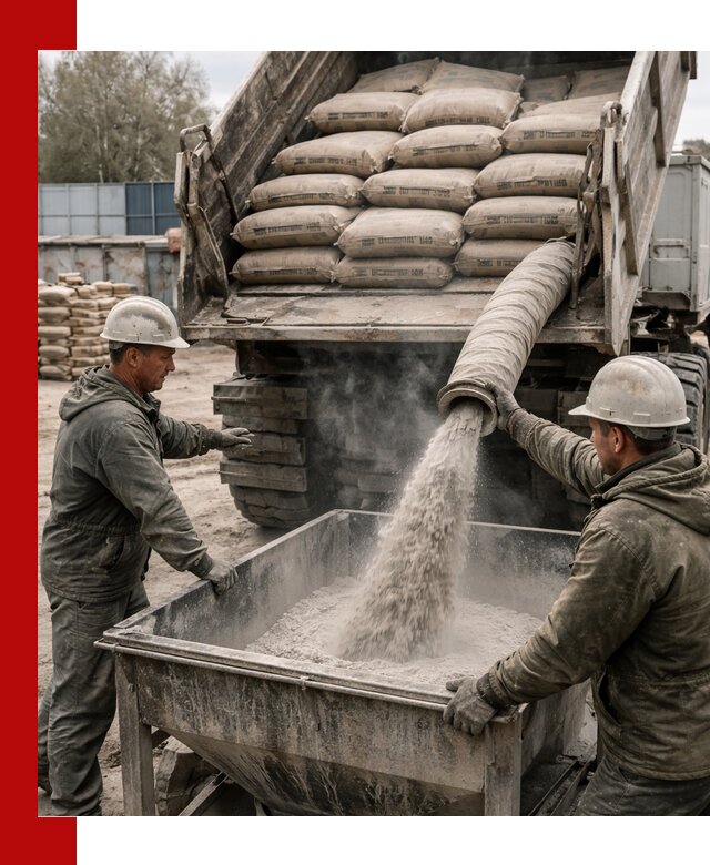 Доставка цемента М400 в Ижевске оптом и в розницу