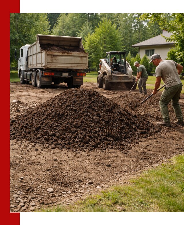 Доставка и укладка грунта для газона в Ижевске