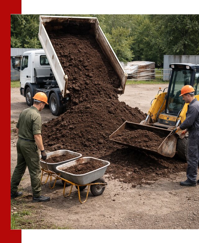 Доставка торфо-земляной смеси в Ижевске для огорода и ландшафта
