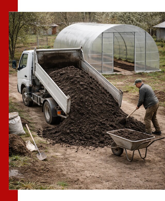 Чернозем для теплицы с доставкой в Ижевске