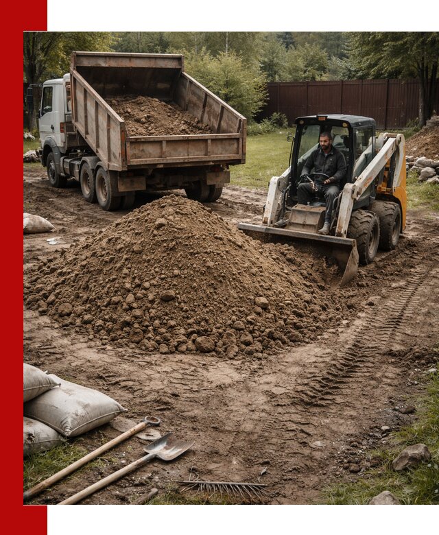 Суглинок для планировки участков в Ижевске с доставкой и выгрузкой