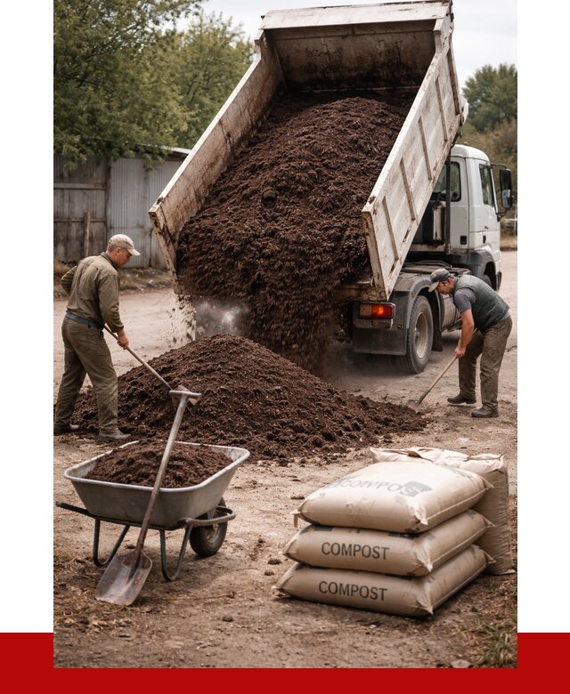 Купить компост в Ижевске от 4363 р. за куб с доставкой | ПРОНЕРУДЖвс