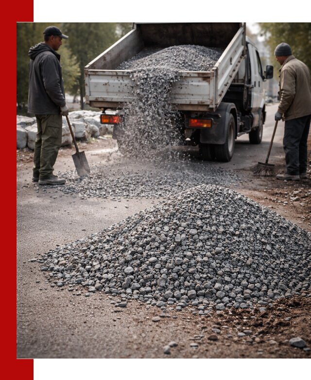 Гранитная крошка для посыпки дорог и тротуаров в Ижевске