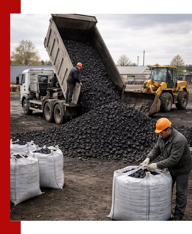 Доставка каменного угля в Ижевске оптом и в розницу