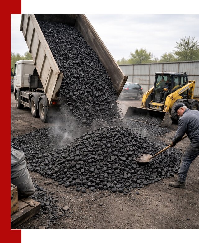 Доставка угля орех в Ижевске оптом и в розницу