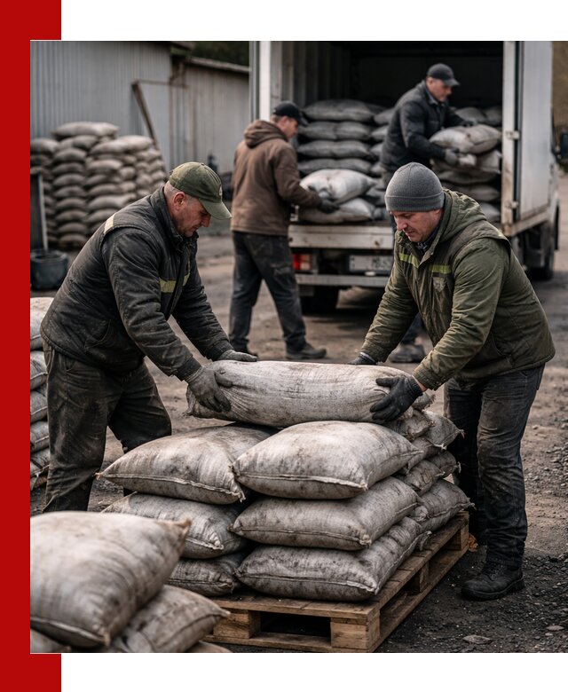 Доставка угля в мешках по выгодным ценам в Ижевске