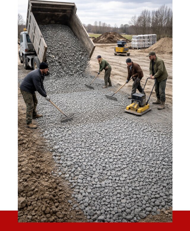 Устройство щебеночной подушки в Ижевске от 4674 р. ПРОНЕРУДЖвс