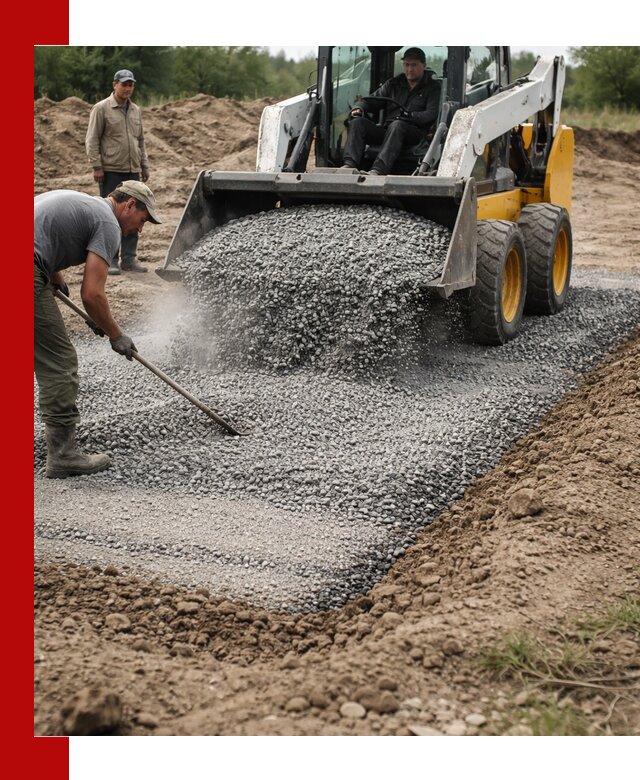 Устройство щебеночной подушки в Ижевске для дорог и фундаментов